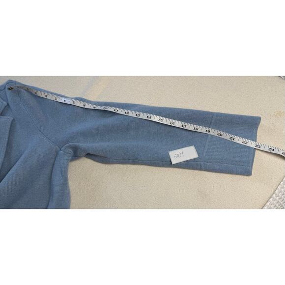 TALBOTS Ponte Knit Blazer Sz 1X PLUS Sky Blue 3-Button Career Business Preppy - Picture 8 of 9